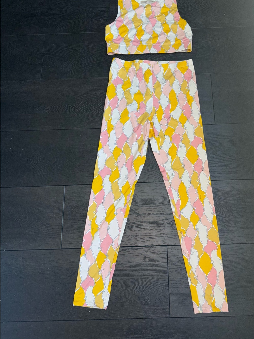 Emilio Pucci Pink, Yellow & White Patterned Leggings